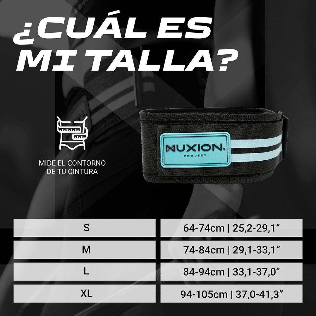 Guía de tallas del producto CINTURON LUMBAR CENTAURO AGUAMARINA